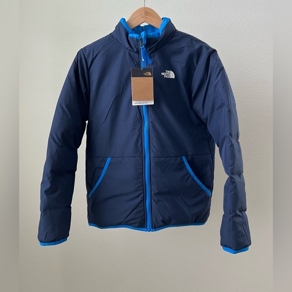 THE NORTH FACE REVERSIBLE ANDES DOWN JACKET KIDS' in Hero Blue - Picture 3 of 14